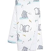 Lambs & Ivy Dumbo Baby Blanket - White, Animals, Disney, Elephant