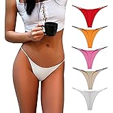 Aogda Thong for Women Cotton Underwear Low Rise Panties Woman G-String Thongs