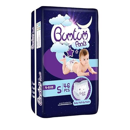 Bumtum Baby Pull-UP Small Size Diaper Pants for Baby Weight 4-8 kg (46 Piece)