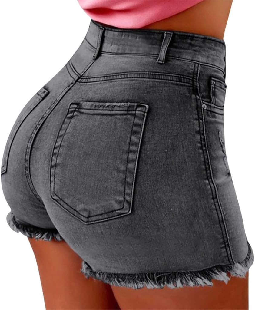 Women High Waist Slim Fit Denim Shorts Simayixx Ladies Sexy Butt Lift