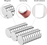 Wukong 30Pcs Round Neodymium Magnets 15mm x 4mm Silver N48 Strong view 2