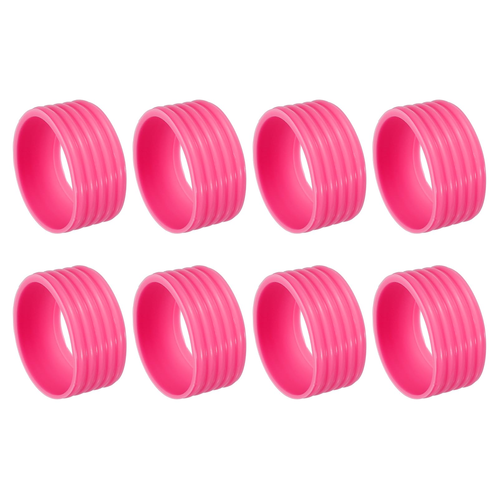 PATIKIL Badminton Racket Handle Grip Ring, 8 Pack Racquet Fix Ring Grip Band Rubber Ring Non-Slip Absorbent Overgrip in Place, Pink