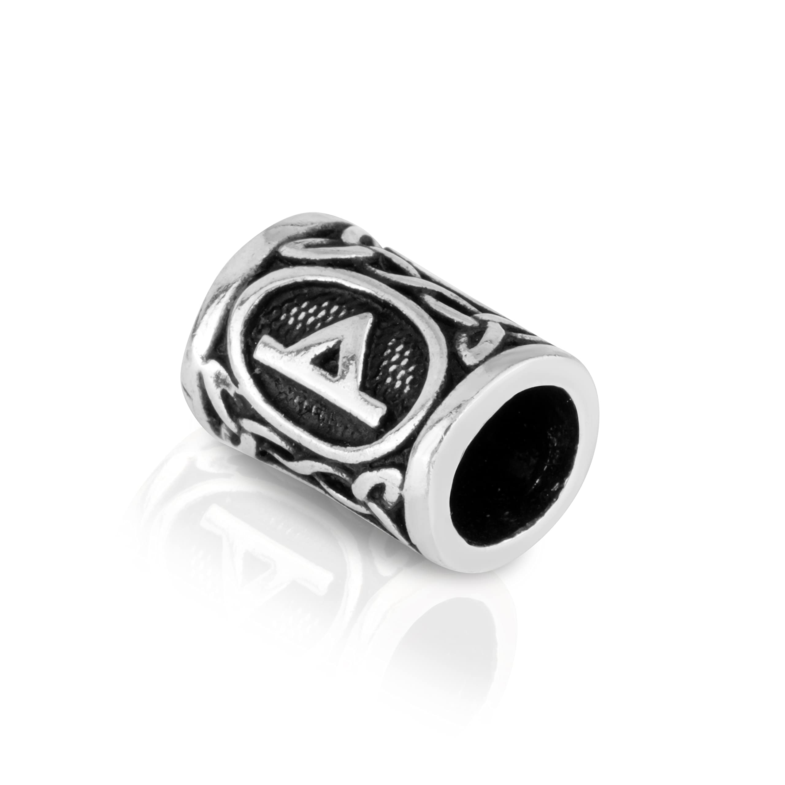 NKlaus THURISAZ - 925 Sterling Silver Futhark Beard Bead Germanic Celtic Viking 3565