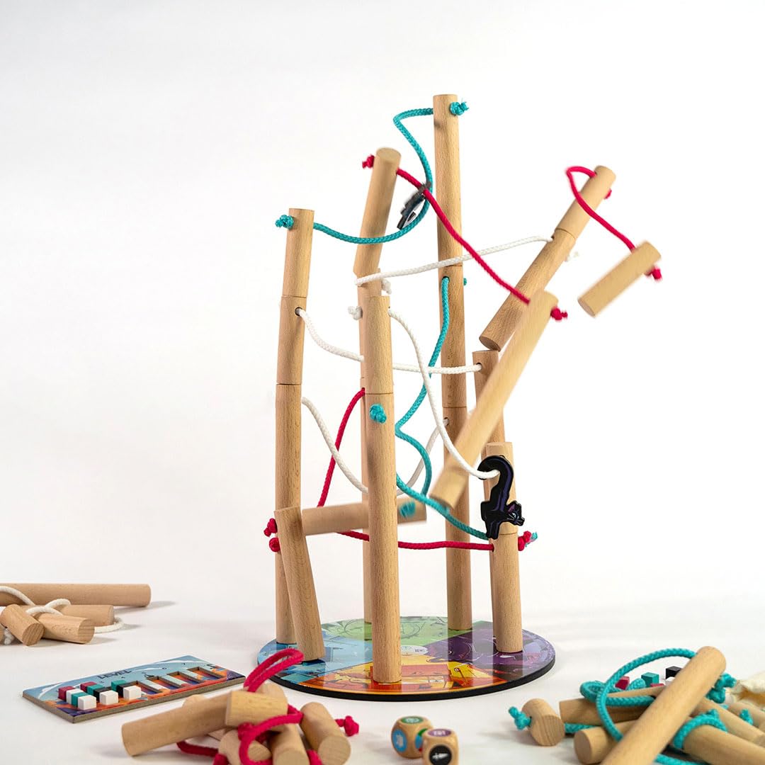 Nekojima | Avoid Mischievous Cats While Carefully Building a Japanese Power Grid | Stacking and Weaving Dexterity Game | Fun Family Game for Kids and Adults Ages 8 and Up | 1 to 5+ Players | 15 Min