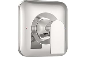 KANDENT T2471 Genta LX Valve Trim Kit, Chrome Shower Trim Kit Shower Handle, Compatible with Moen 2510 Valve
