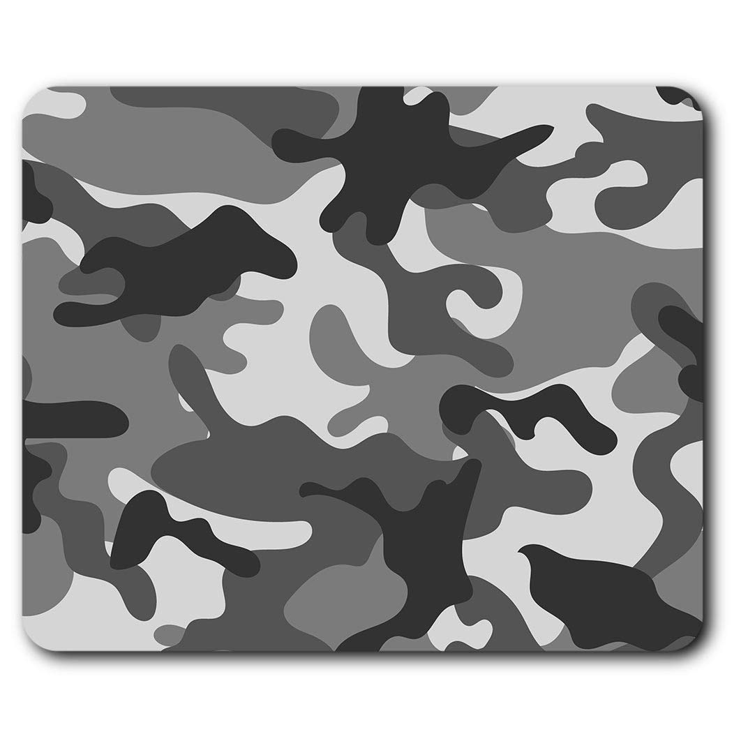 Grey Camouflage Army Print Camo Mouse Mat Pad Computer PC Laptop Gaming Office Home Desk Accessory Gadget #35775