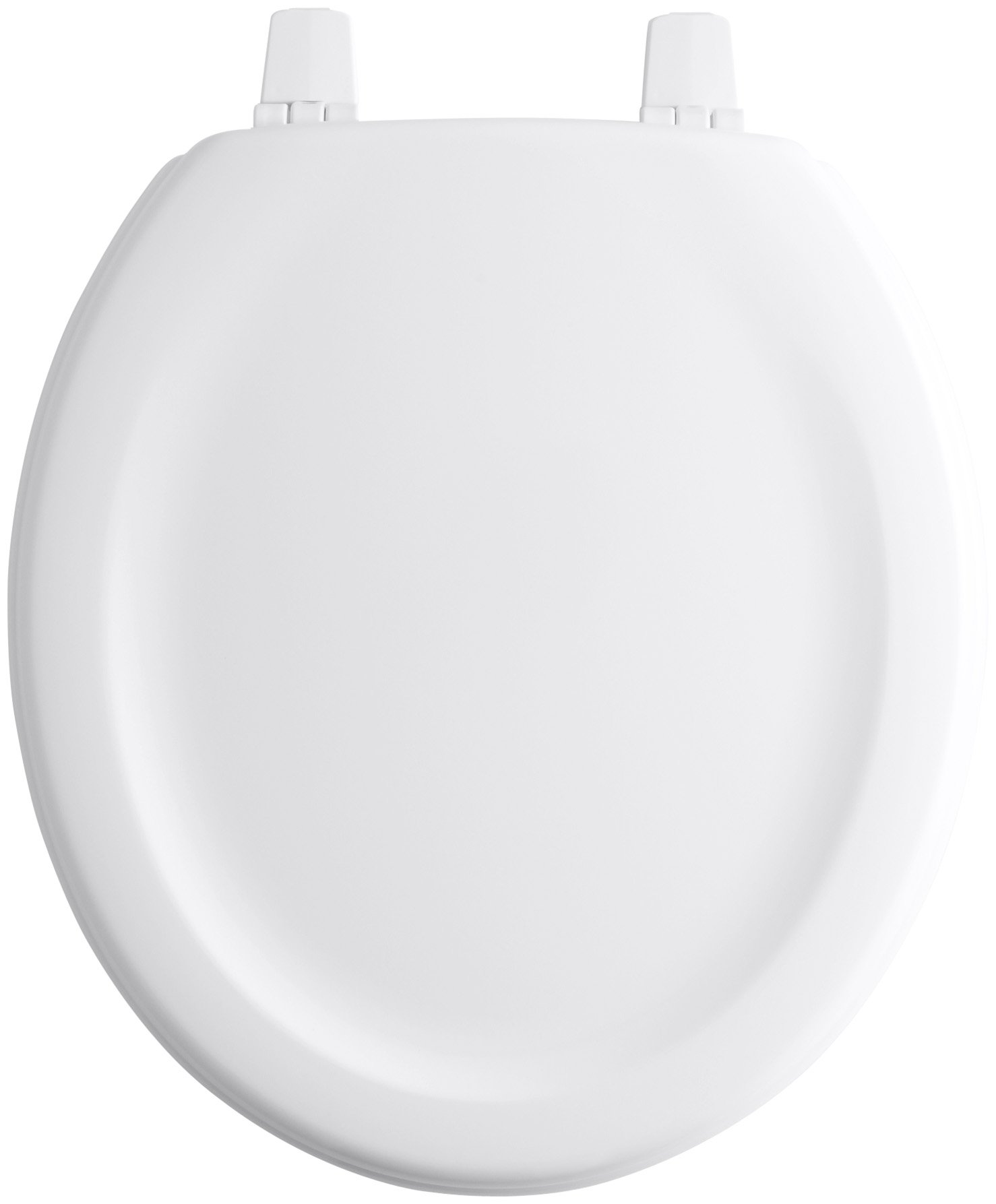 KOHLER K-4648-0 Stonewood Molded-wood with Color-matched Plastic Hinges Round-front Toilet Seat, White