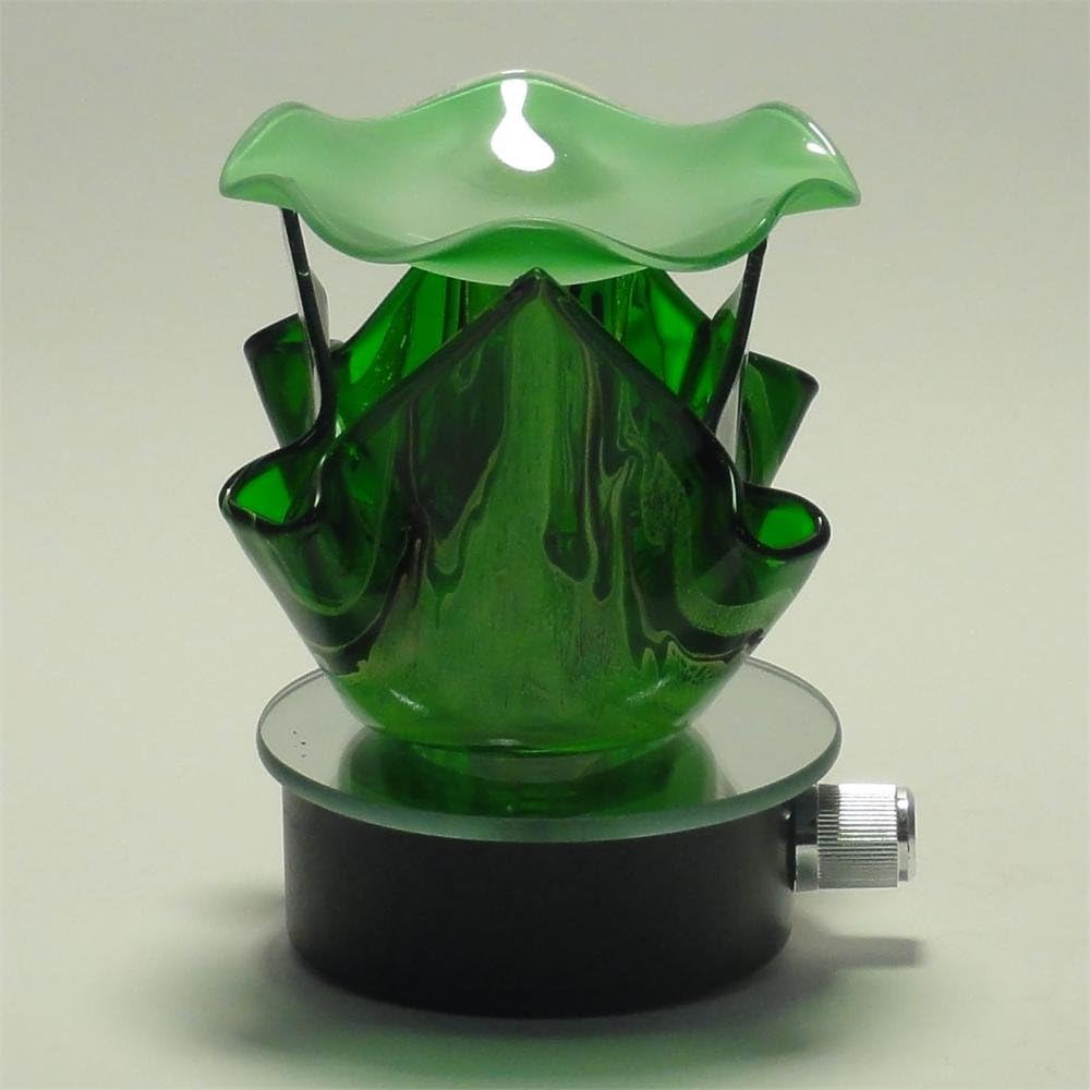 Electric Oil Warmer Diffuser Burner for Fragrance Scented Perfume Aroma Oils Wax Melts Aromatherapy & air freshener (Green)