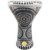 New! Gawharet El Fan Classic 17" Mother of Pearl Darbuka Drum Percussion (The Arabesque)