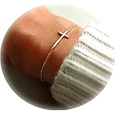 Collner Dainty Gold Bracelet for Women 14K Gold Plated Lightweight Chain Bracelet Herringbone Pearl Circle Bracelet Charm Minimalist Handmade Jewelry Gift