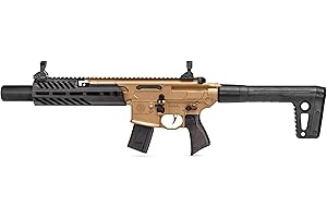 SIG SAUER MCX Rattler Canebrake .177 Caliber Semi-Auto Pellet Air Rifle | Airgun with Flip-Up Sights and 30-Round Magazine for Shooting Training & Practice