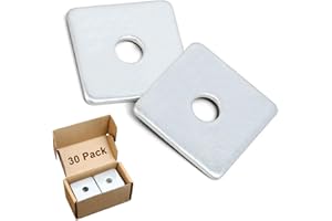 JUKFITA Square Washers, 30 Pack Fits 3/8" Bolts, 1-5/8" × 1-5/8" Galvanized Washers