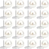 20 Sets 10mm Pearl Buttons No Sew Pins for Women, Reusable and Removable Button for Clothes, Decorative Button Pin, Brooch Fixed