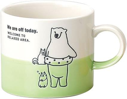 Amazon Co Jp マグカップ 北欧 大きい 日本製 おしゃれ しろくまくんザブーンマグ ホーム キッチン