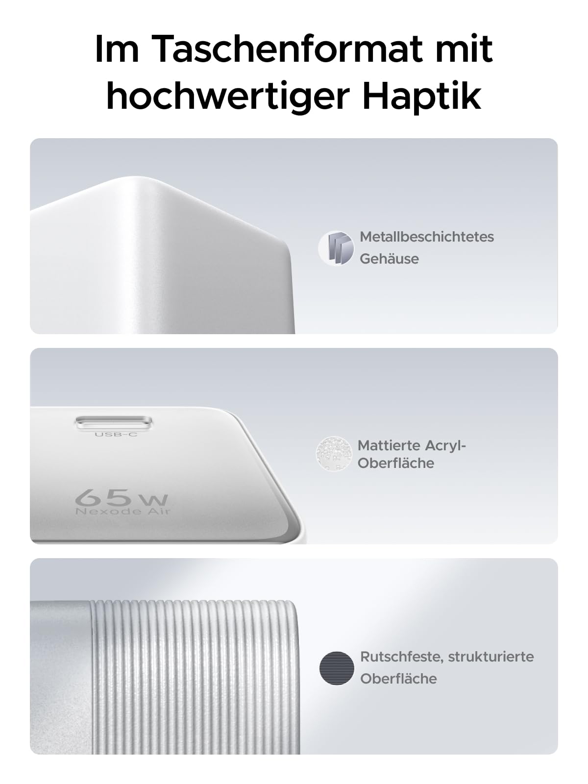 UGREEN Nexode Air USB C Ladegerät 65W Mini, superkompakter Netzteil 7