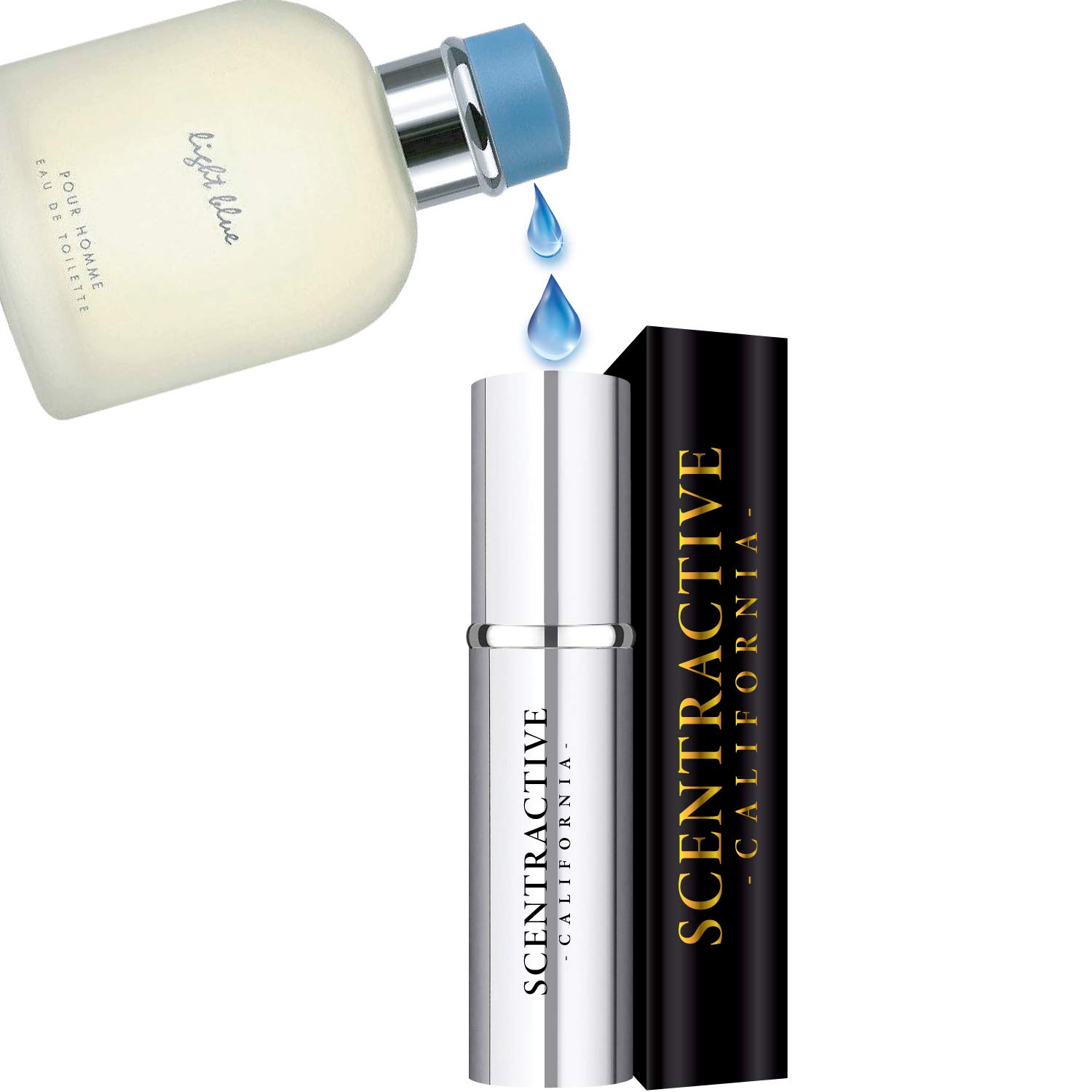 Scentractive 5ml Perfume Atomizer For Man Refilled With Your Favorite Fragrance As A Complimentary Gift Light Blue Cologneedt For Men
