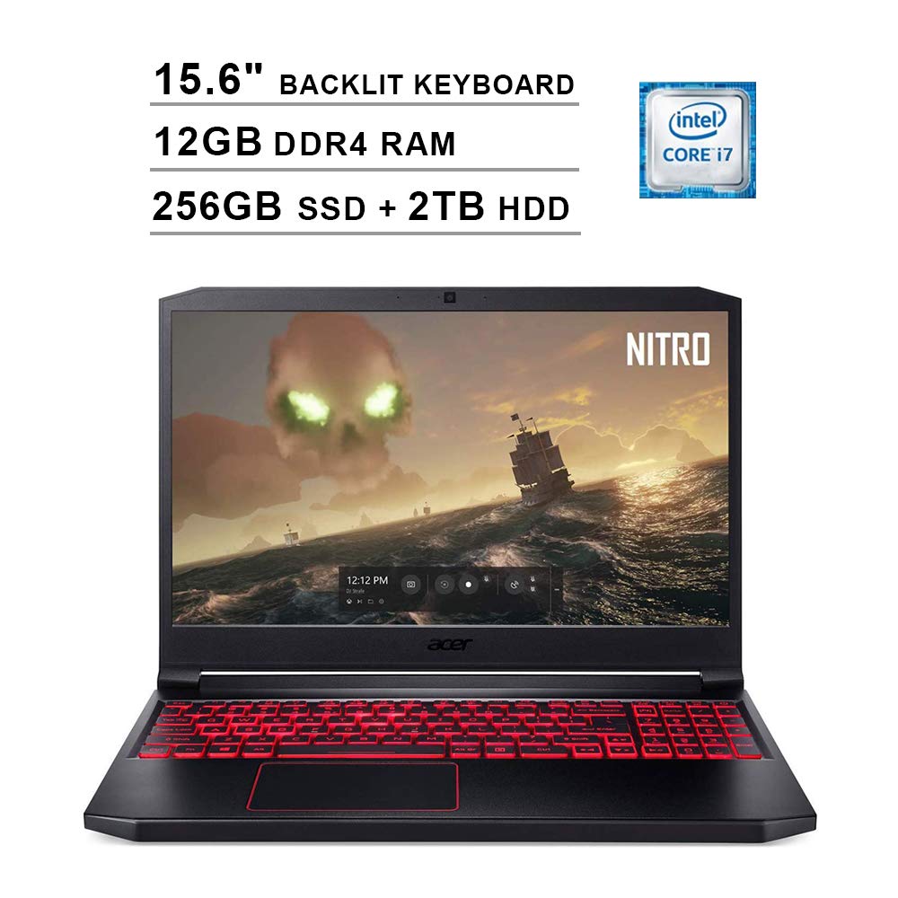 2020 Acer Nitro 7 15.6 Inch FHD 1080P Gaming Laptop (Intel 6-Core i7-9750H up to 4.5 GHz, GeForce GT