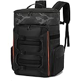 KEQIKAI Drone Backpack 50L Professional for DJI FPV/Mavic/Air, Water Resistant Travel Backpack with 16" Laptop Compartment, Large Skateboard Backpack Carry on Backpack Airplane Approved Black Orange