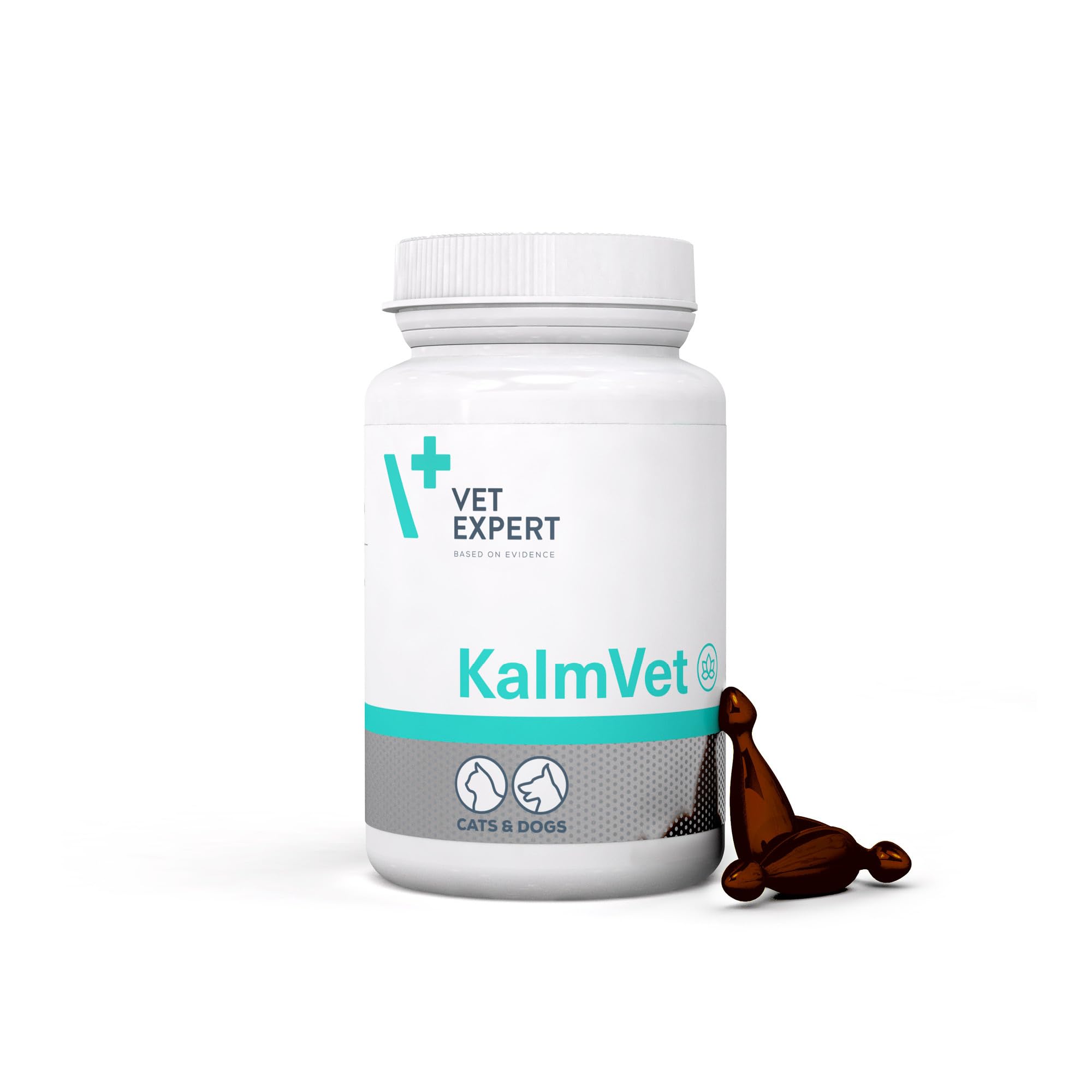 Vet Expert Kalmvet Stress and Anxiety Relief Supplement for Dogs and Cats – Promotes Relaxation with Chamomile, L-Tryptophan, and Valerian Root Extract 60 Twist off Capsules