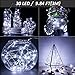 Ustellar 10ft 30 Micro Starry LED String Lights, Waterproof Fairy Silver Wire Lights, Moon Lights Battery Operated (Included), For DIY Wedding, Party, Table Decorations, Cool White, 8 Pack