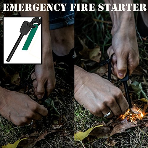 Emergency Survival Kit UPGRADED #1 BEST 43 in 1 Tools Outdoor Gear For Camping EDC Hiking Disaster Preparedness With First Aid Supplies Your Tactical Off Grid Bug Out Bag Tool Box (Black, Large)
