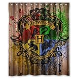 SFMY Harry Potter Hogwarts Wood Logo Custom Shower Curtain 60