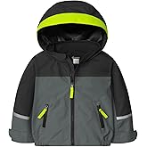 GEMYSE Toddler Rain Jacket Water-Repellent Toddler Boys Kids Rain Coat Lightweight Hooded Windbreaker Outwear Jacket