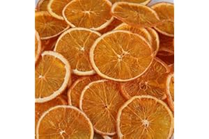 NOBLE CREATEAPROTOTYPE Dried Orange Slices, Low temperature drying Handmade Fruit Tea, Edible Edible Dried Orange Slices For Cake Decoration, Potpourri, Candle Crafts, Table Scatters (250g/8.8oz) (Orange)