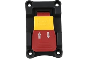 SundiooK Key Switch for Power Tools, 20A 125V 4-Pin DPDT Locking Push Button with Safety On/Off Function, Compatible with Tab