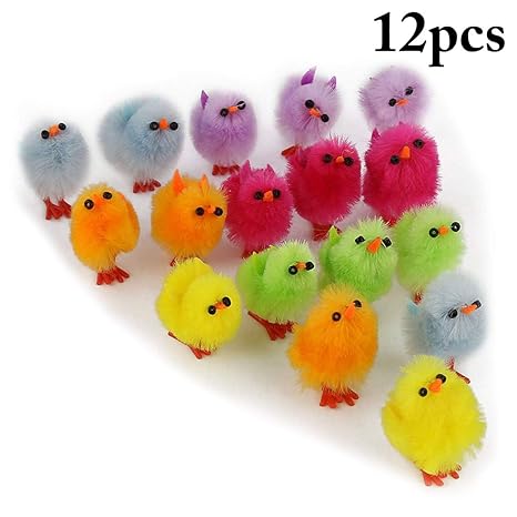 Buy Outgeek 12pcs Easter Chicks Decorative Home Decorations Easter