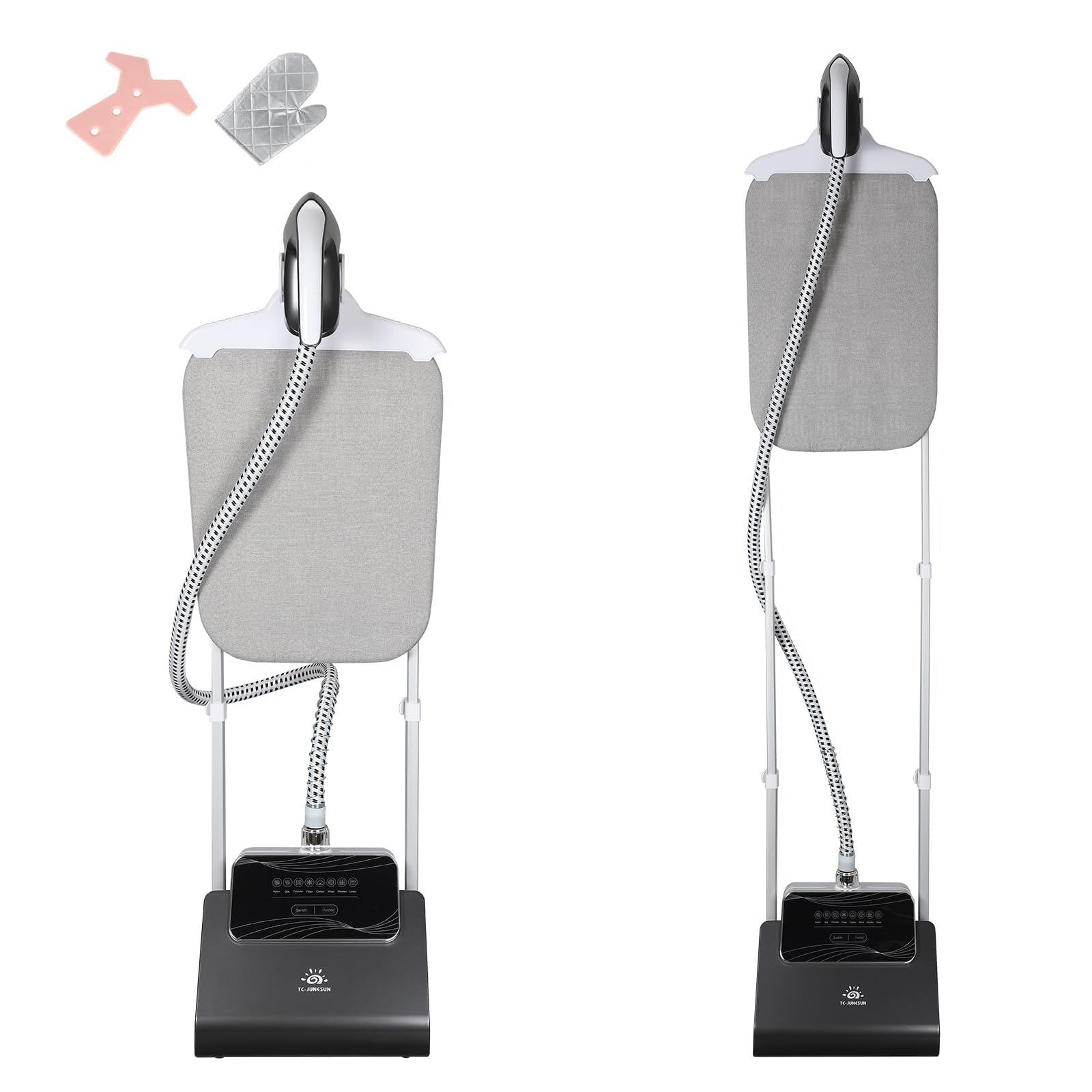 Photo 1 of 1500W Standing Clothes Steamer with Adjustable Ironing Board, 90 Min Steam Time, 8 Steam Levels, 2.5L Tank - Professional Garment Steamer?black