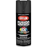 Krylon Fusion All-In-One, Matte, Black, 12 oz