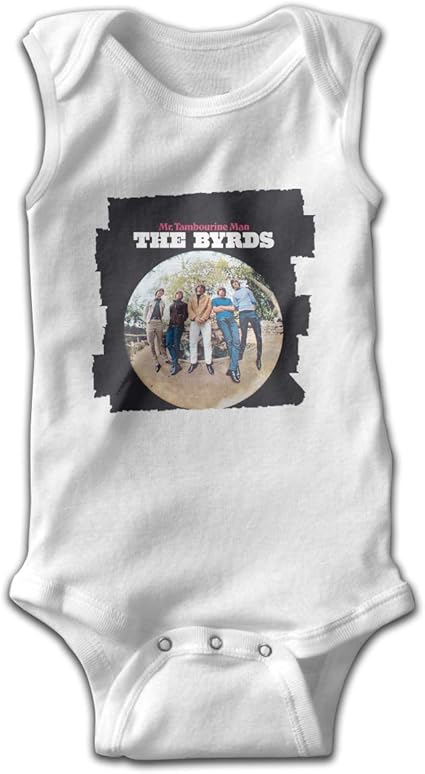 Amazon Com Xuanuan The Byrds Mr Tambourine Man Baby Boy S Girl S Sleeveless Baby Clothes Cartoon Casual White Clothing