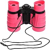 uxcell Binoculars 4X30 Compact Foldable Binoculars Shock Proof Pink with Neck Strap for Bird Watching Hiking Camping