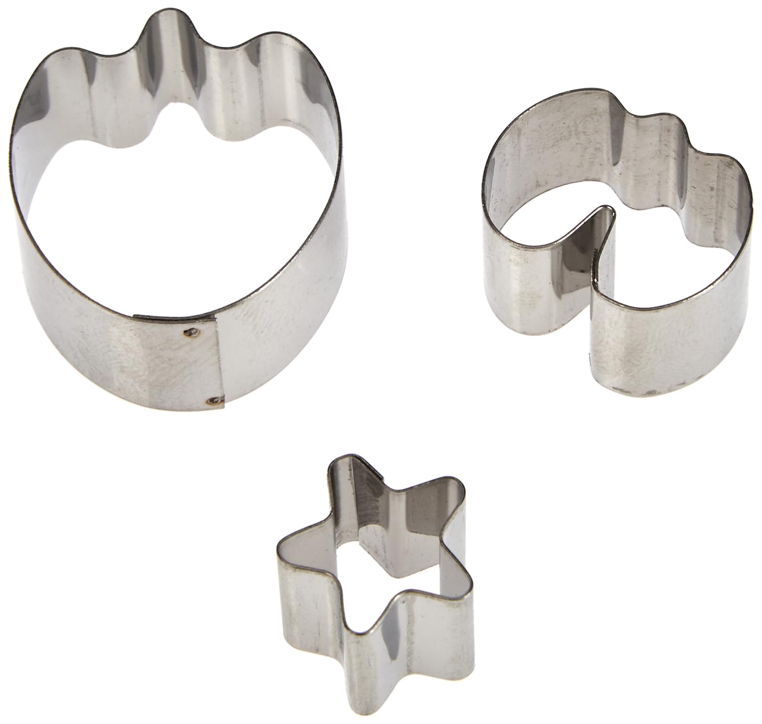 PME Stainless Steel Sweet Pea Cutters, Small Size, Set of 3, Silver