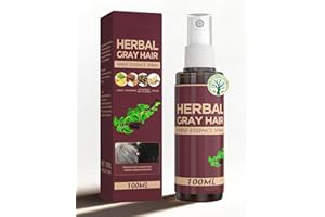 URNUOS Herbal Gray Hair Spray, Hair Darkening Conditioner Spray, Herbal Hair Coloring Spray, Hair Coloring Essence for 4 Weeks Gradual Results