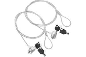 LIGIGWASH 2 Sets Laptop Cable Locks Portable Keyed Security Cable for Laptops Tablets and Monitors Anti-Theft