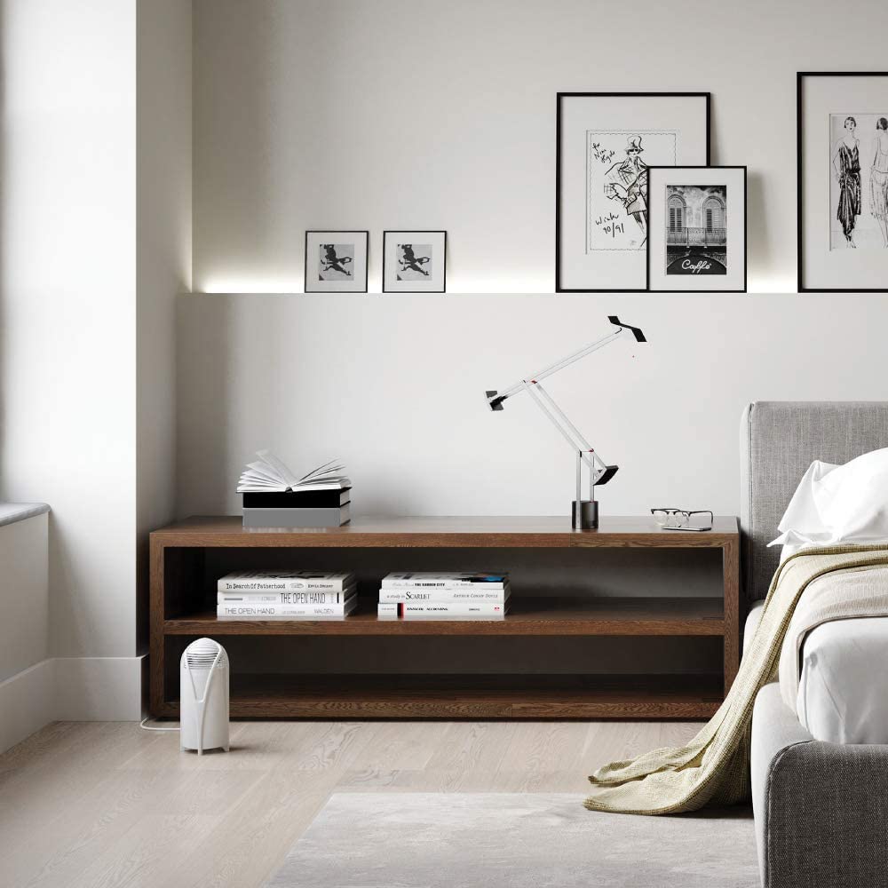 Airfree T800 Filterless Silent Air Purifier for Home Requires No Filter, Fan, or Humidifier, Covers 180 sq ft – White. No ozone.