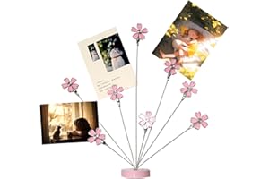 TFU 8-Branch Family Tree Picture Frame Holder, Card Photo Clips Holder Desk Stand for Memo Paper Note Photo Christmas Wedding Card Display (Cherry Blossoms)