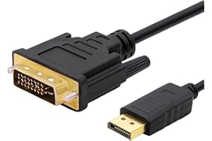 HANNORD DisplayPort to DVI Adapter, DP to DVI Converter Male to Male Display Port DVI Cable for PC Computer Laptop Desktop, 1080P HD Cord Compatible with Lenovo, HP, Dell (6 Feet)-1 Pack