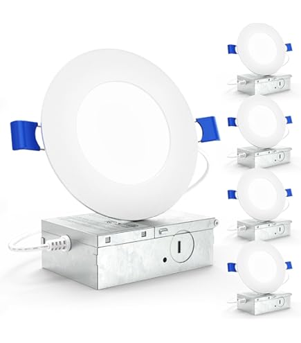 CODAFUL 12 Pack 6 Inch Ultra-Thin LED Recessed Ceiling Light With