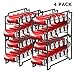 Beverage Can Rack, Stackable Soda Can Dispenser Organizer holded for Fridge, Freezer, Kitchen, Countertops, Bronze, 4 Packs