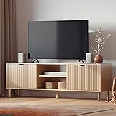 Stead Contemporary Fluted TV Stand, 70 Inches TV Media Console, Supports 32 to 80" TVs, Media Console Cabinet for Living Room