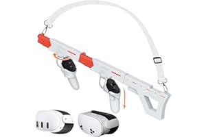 AIJUNCT VR Gunstock for Quest 3 / Quest 3S Gun Stock for Quest3, 3S, Rifle-Like or Dual-Pistol Handle VR Gun Stock Quest 3 Accessories