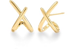 MUMREUES Gold Earrings for Women Trendy,14K Gold Stud Earrings Dainty Earrings Simple Minimalist Gold Earrings Hypoallergenic Earring for Women Gifts