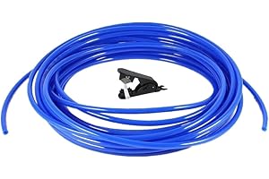 LIIMEVVON Lemoy Size 1/4 Inch, 10 Meters 30 feet Length Tubing Hose Pipe for RO Water Filter System +tube cutter (Blue 10 meters（30 feet）)