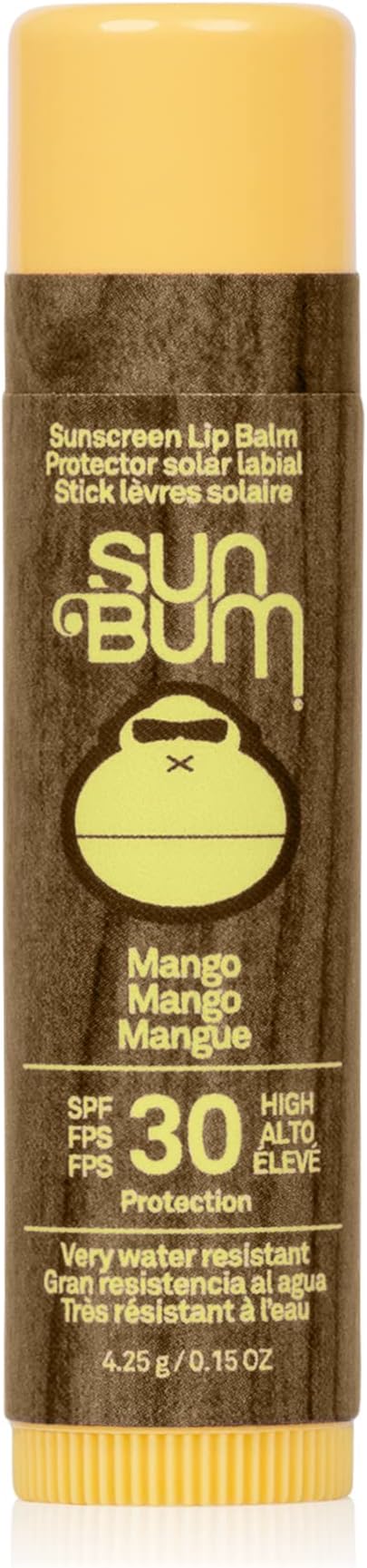 Sun Bum SPF 30 Mango Lip Balm Vegan Cruelty Free 4.25g Broad Spectrum UVA/UVB