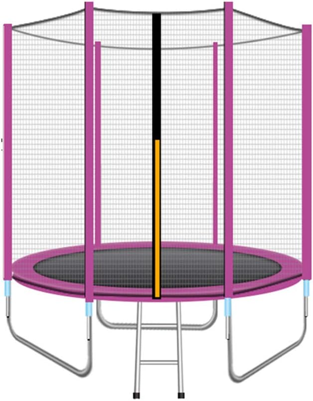 GWLTV Outdoor Trampoline 8ft / 10ft / 12ft Premium Trampoline with Safety Enclosure, Net, Ladder and Anchor Kit,Pink,12feet