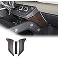 JONKOKO Car Styling Car Center Console Knee Leg Elbow Panel Side Trim Cover Interior Accessories Decoration for Land Rover Defender 2020-2023 90 110 130 Accessories (Oak Wood Grain)