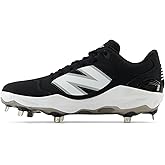 New Balance Men's Fresh Foam X 3000 V7 Baseball Shoe, Black Synthetic/White, 7 W